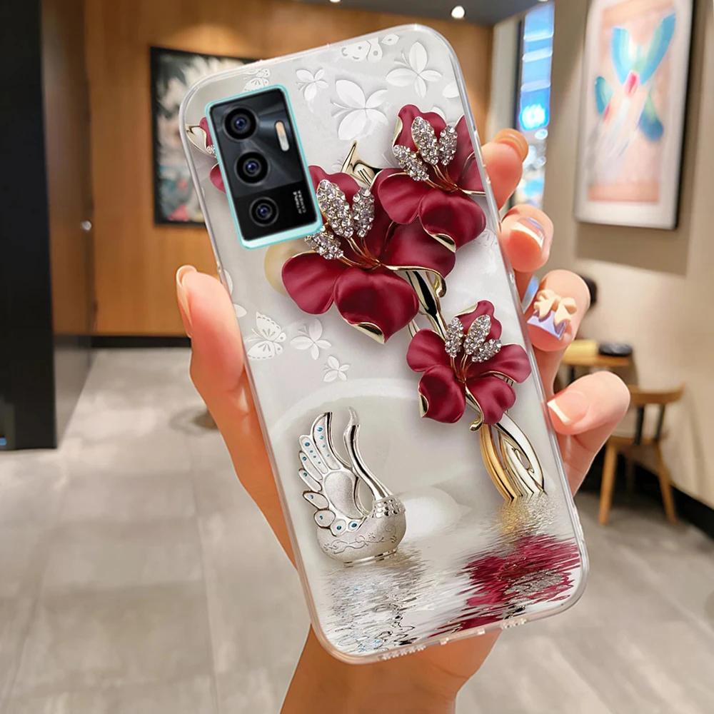 Transparente Handyhülle für Vivo V23e V23 5G V23 Pro Niedlich Weich Glatt Silikon Vollständige Abdeckung Anti-Schock Rückseite für Vivo V2130 V2132