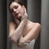 Elegant Pearl Mesh Wedding Gloves