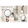 ABWR-Travel Hand Mirror 30X Makeup Magnifying Mirror With Handle Double-Sided Handheld Mirror With Adjustable Stand