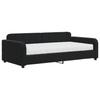 Vidaxl Sofa Z Materacem Do Spania, Czarna, 100X200 Cm, Aksamit
