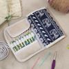 Crochet Hook Organizer Roll-Up Storage Bag Foldable Multi-Compartment Crochet Hook Case for Crochet Knitting Accessories