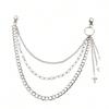 European and American Jewelry Hollow Cross Awl Pendant Trouser Chain New Star Waist Chain Multi-Layer Decoration