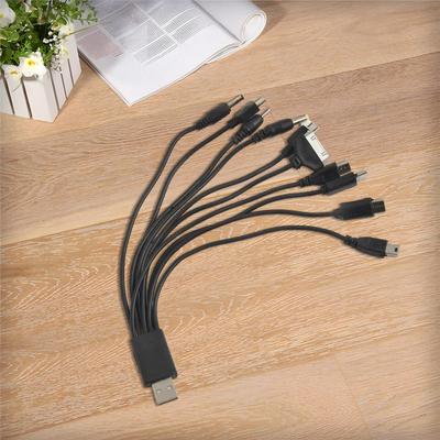 Home Use 10 In 1 USB Cable 10 In 1 USB Charging Cable Mobile Charger Compact USB Charger Resilient Material For SAMSUNG