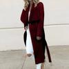 Womens Winter Lapel Button Long Trench Coat Jacket Ladies Overcoat Outwear