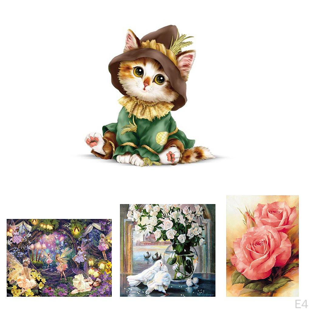 Stichmalerei Stickerei-Set Blumen Tiere für Heimdekoration