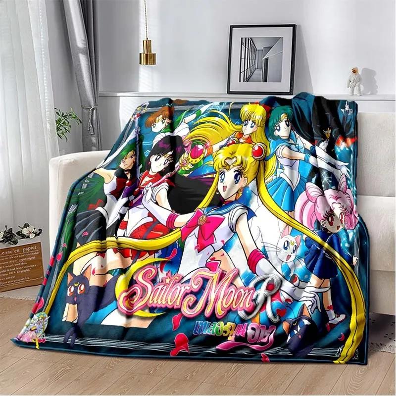 Pătură drăguță S-Sailor-Moon cu desene animate 3D imprimate modă moale confortabilă sufragerie dormitor canapea pat pătură de călătorie cadou de aniversare pentru copii