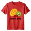 Unisex 100 Cotton Oversize T Shirt Joyful Bite Unisexgo Kiwi Cherry Print Casual Summer Short Sleeve Tee