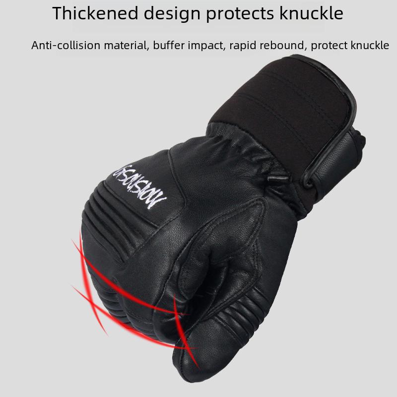 Damen Winter-Skihandschuhe: Winddichte, wasserdichte, warme, verschleißfeste, verdickte Outdoor-Sport- und Fahrradhandschuhe für Herren