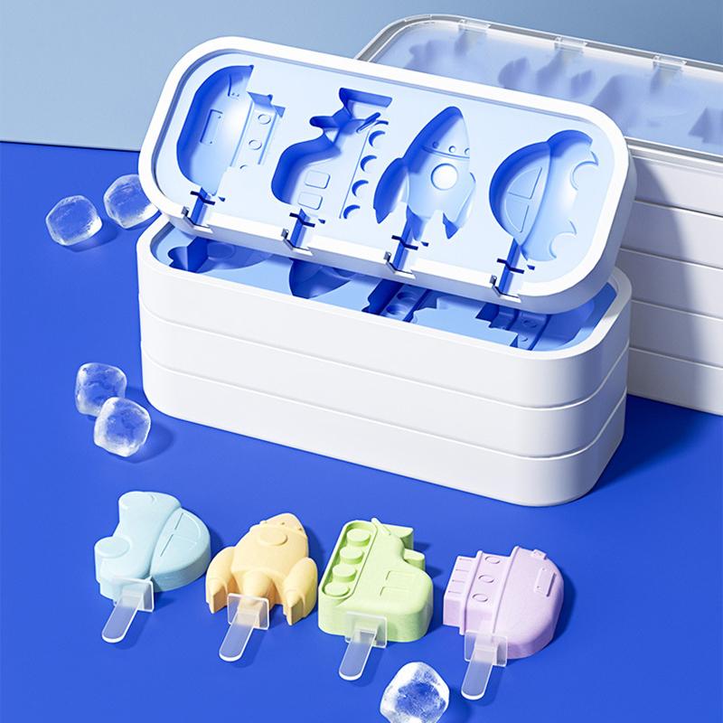 Stampo per Gelato in Silicone Sano Stampo per Ghiaccioli Facile Riutilizzabile Stampi per Ghiaccioli per Fare Fai da Te in Estate