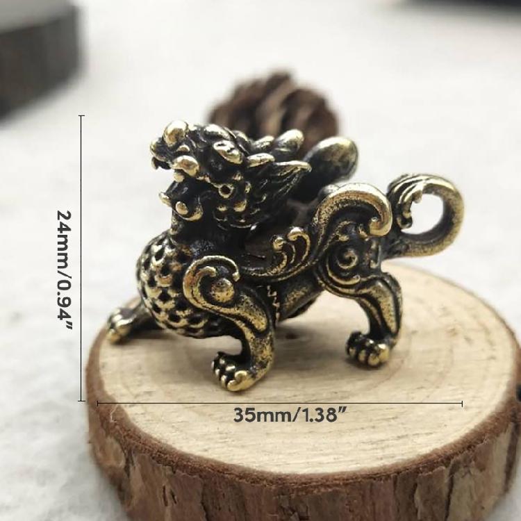 Symbolic Brass Fengshui Dragon Statue Figurine for Fengshui Wealth Gift
