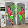 Christmas Tree Printed Curtains, Pole Bag Curtains, Christmas Decorations, Home Decorations, Room Decorations