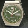 JAPAN VINTAGE SEIKO 5 AUTOMATIC 6309A MENS GREEN COLOR DIAL WATCH A500845-5