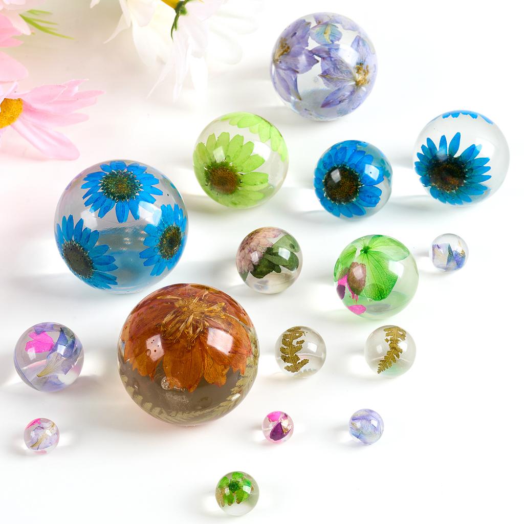 20 Cavity Round Beads Silicone Mold 3D Mixed Size Planet Ball Casting Molds For DIY Resin Jewelry Making Supplies Accessories