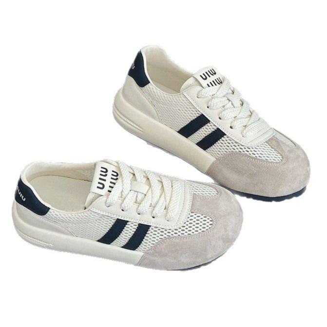 Soft Leather Version~ Thick-soled Mesh German Training Shoes Women's New Breathable, Comfortable and Versatile Fashion Casual Shoes In Summer 2025