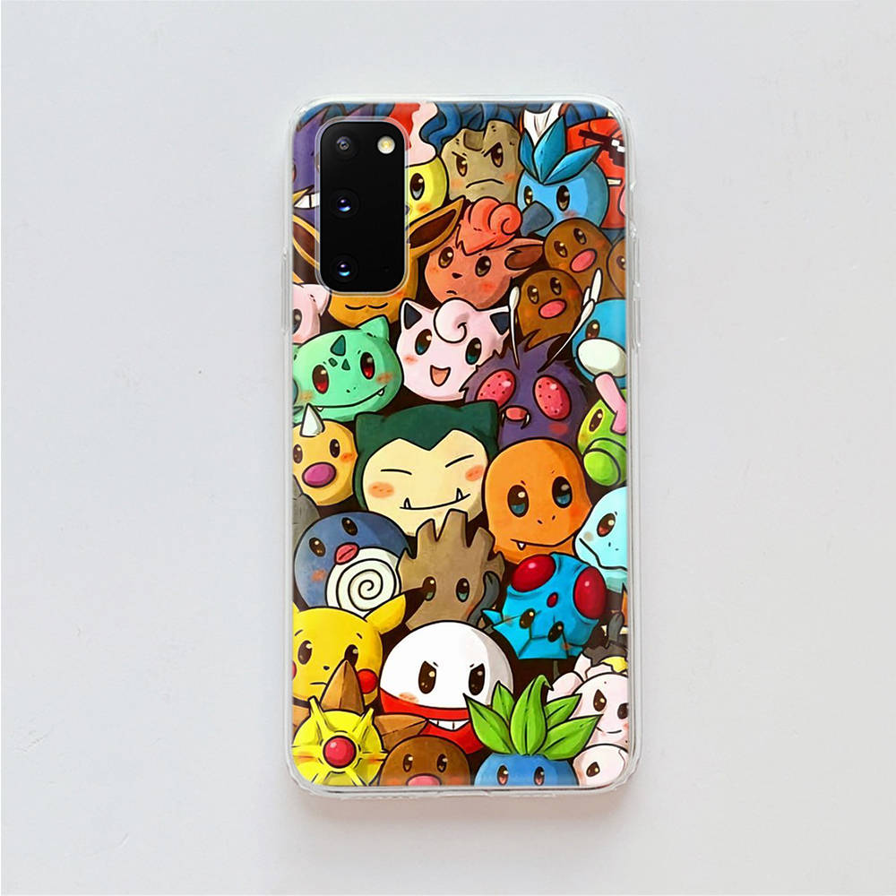 AP7 Pokemon Clear Case for Samsung A04 A14 A23 A34 A54 M23 M33 M52 M53 Realme 10 9 C30S C35 C55 VIVO Y02 Y21 Y33S Y51 X80 V25 Cover