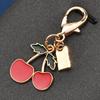 Exquisite High-End Cherry Keychains  Versatile Bag Pendant Car Key Ring Creative Backpack Decoration Accessories Gifts