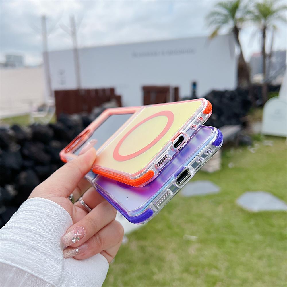 Senior Metal Lens MagSafe Luxury Shockproof Phone Case For Samsung Galaxy  Z Fold Flip 7 6 6 4 Discolour Wireless Charging Cover