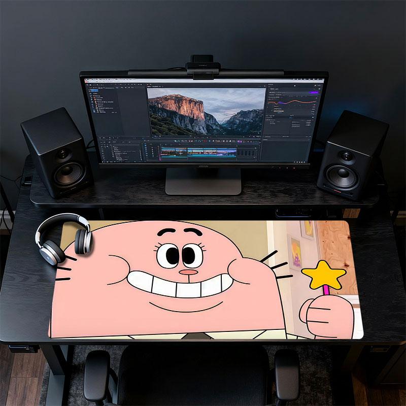 Richard Gumball Mouse Pad, Large Gaming Desk Mat, Non-slip XXL Mousepad for Laptop & Tablet, Mini PC Playmat with Stitched Edges