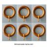 Solid Wood Curtain Rod and Track Accessories: Single/Double Bracket, Base, Decorative Head