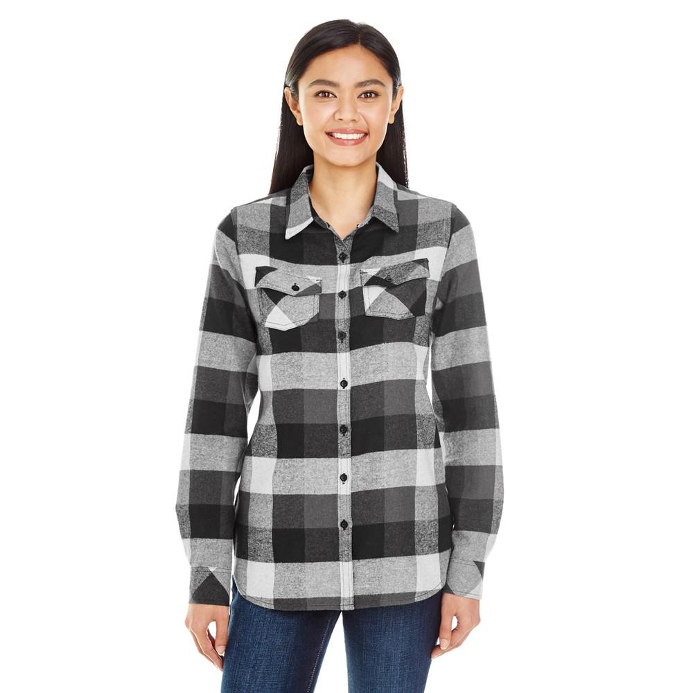 Burnside Womens/Ladies Plaid Flannel Woven Shirt