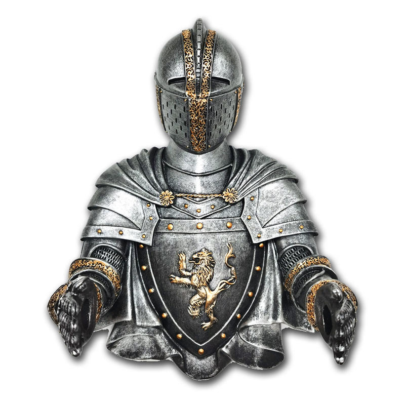 Knight Soldier Roman Soldier Fabrics Style Sucker Hanging On Wall Kitchen Kitchen Kitchen Paper Bible Toilet Stand | Paper Handle (Silver)