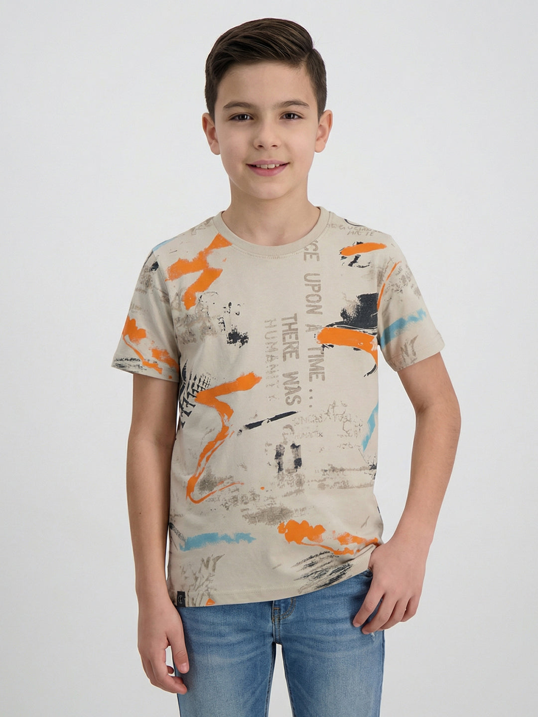 Monte Carlo Boy Regular Fit Beige Tshirt 11-12 Years бежевый