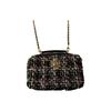 Gold Logo Chain Strap Tweed Crossbody Shoulder Bag Women Bags Multicolor 86075-496