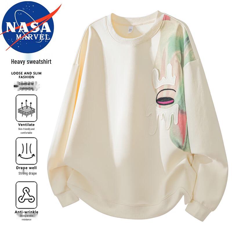 NASA MARVEL Unisex Loose Fit Round Neck Sweatshirt