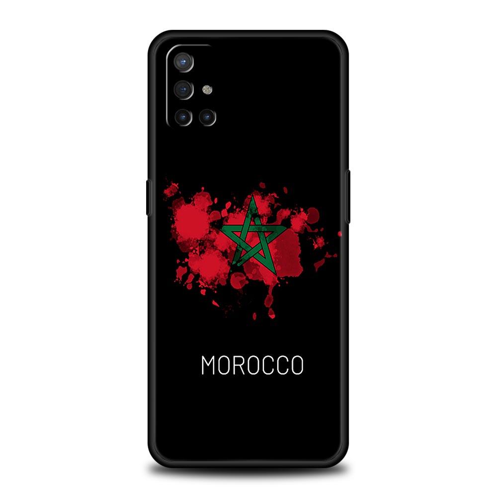 Morocco Flag Passport For OnePlus 10 Pro 9 8T 8 Nord N10 7 7T 9R Phone Case For 1+ Nord 2T CE 2 N100 N200 Z 5G Soft Black Cover