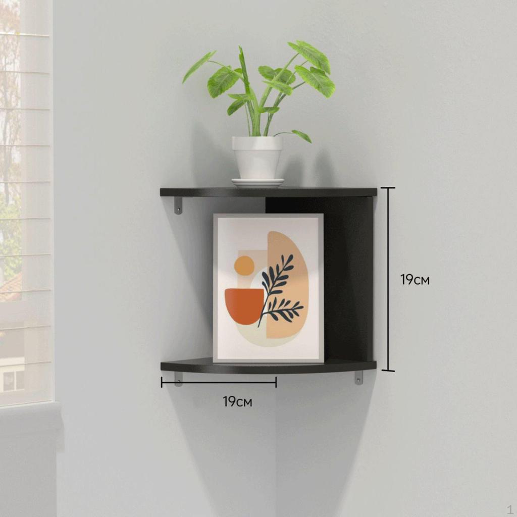Tiered Corner Shelf No Tools Required Installation Mount Storage spaceSaving Rack for