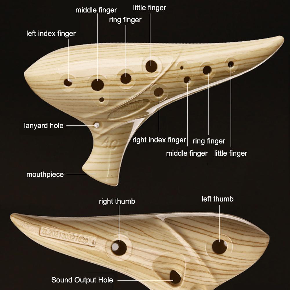 12 Hole Ocarina Alto C Key12-Hole Ocarina Instrument Easy Instrument for Beginners Resin Ocarina Instrument