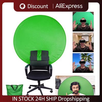 75/110cm Grön Skärm Fotorekvisita Bärbar Chroma Key Bakgrund Foton För YouTube Videostudio Reflektor Bakgrundsduk
