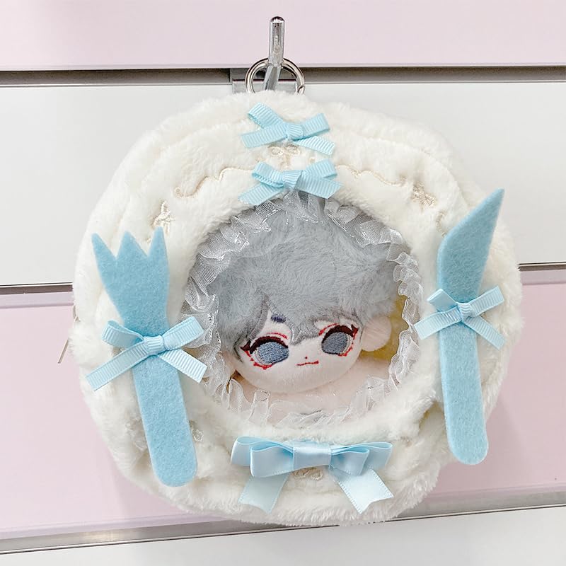 Decorative stuffed pouch for 10cm Ita Ita Ita blue cutlery, size, bag, small, adult, Oshikatsu, bag, mini, bag, clear, transparent, [Used]