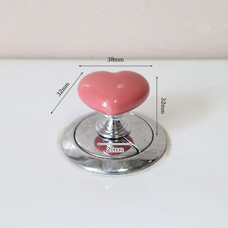 4pcs Colorful Heart-shaped Toilet Press Creative Toilet Toilet Water Tank Button Assistant Love Button Fashionable and Cute