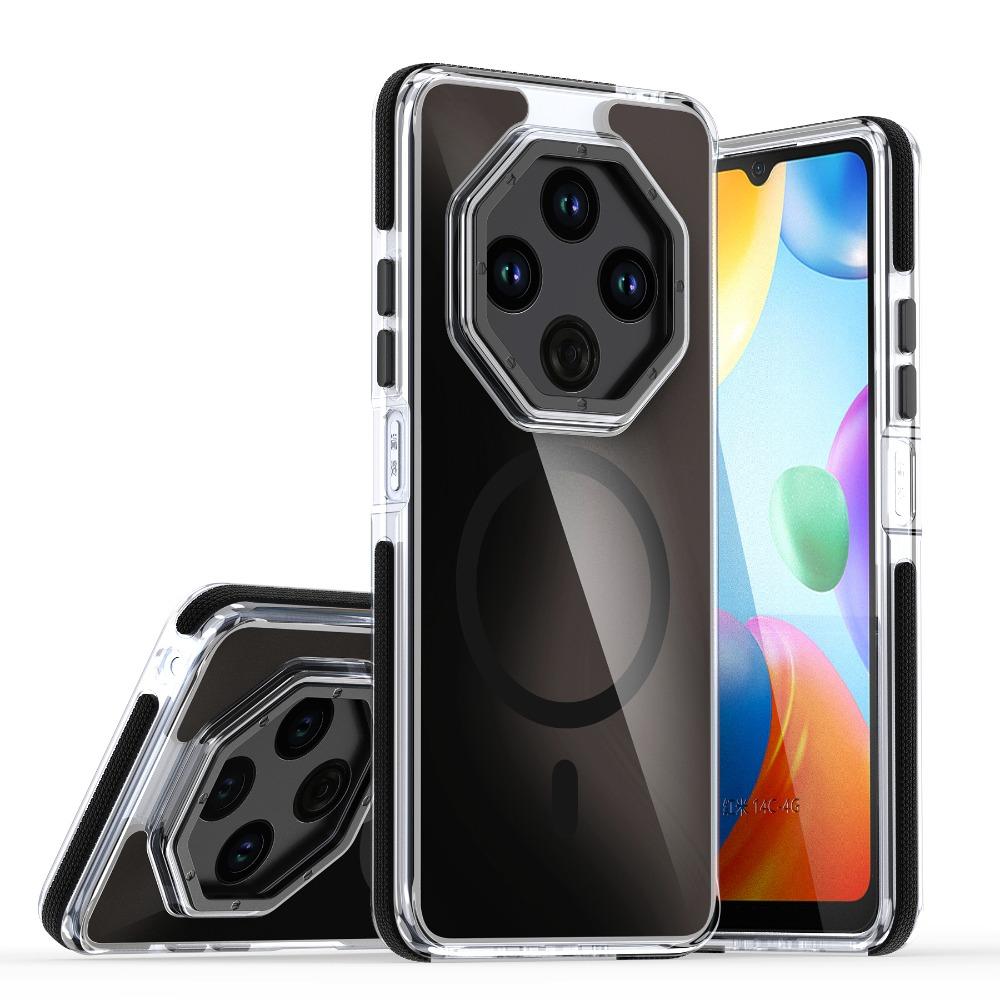 Luxury Metal Lens MagSafe Magnetic Phone Case For Redmi Note 14 13 Pro 4G 5G For Xiaomi 14T Wireless Charging Discolour Cover