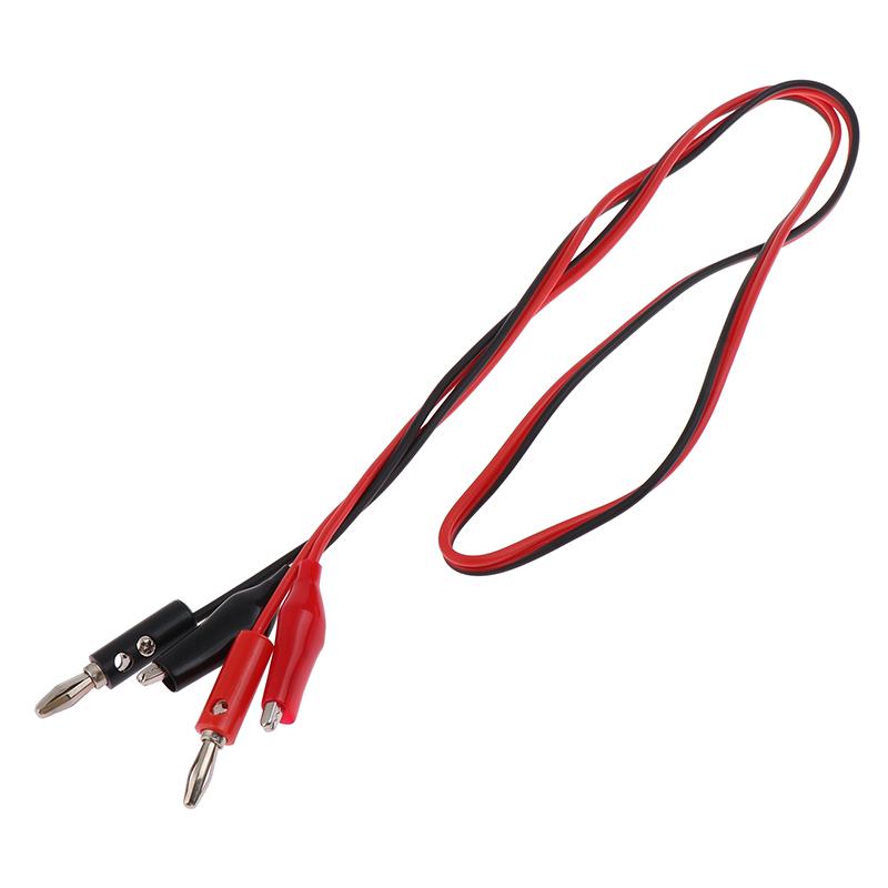1Pc Multi-Meter Test Leads Cable Line 100Cm Double Ends Banana Plug To Alligator Clip Electrical Connector Diy Tool