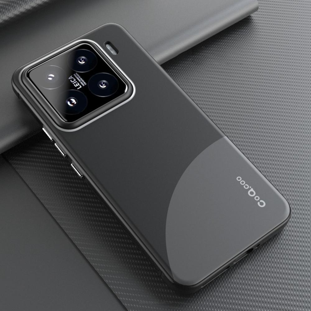 

Q.COO For Xiaomi 15 TPU Case Contrast Color Skin-Touch Phone Cover Black