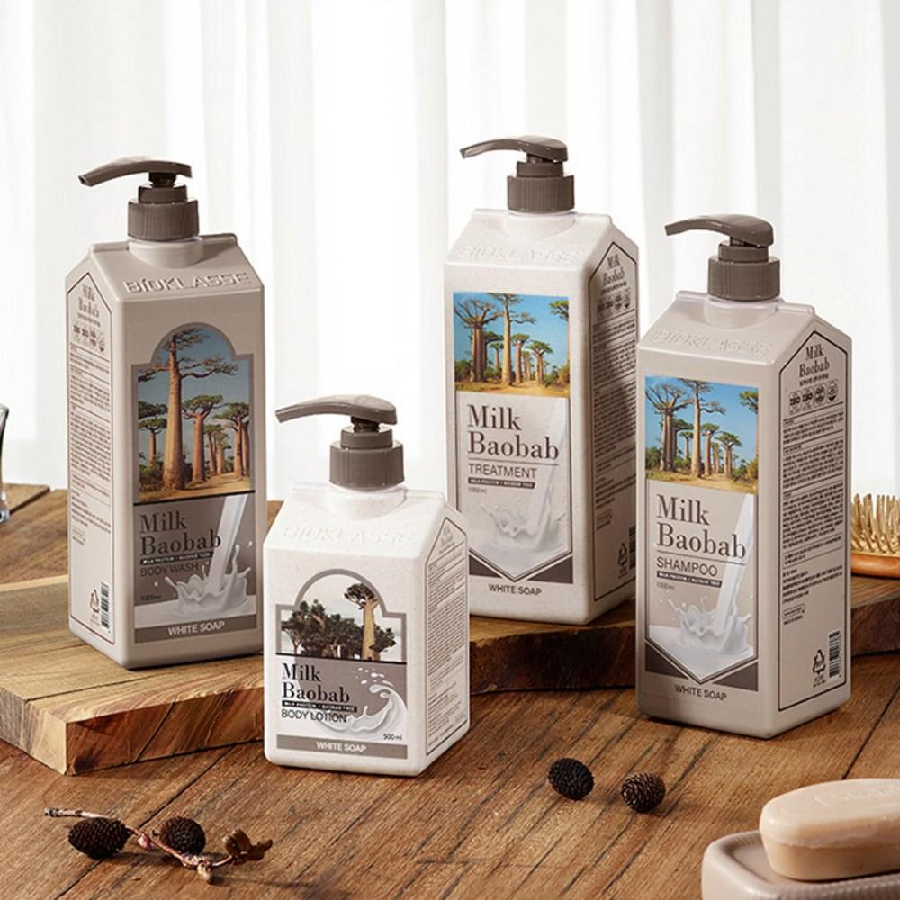 Milk Baobab Shampoo mit weißem Seifenduft, 1 l, 1 Stück
