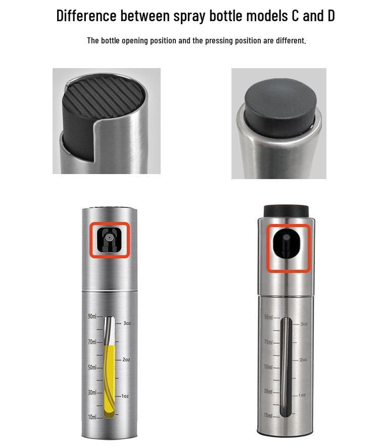 Stainless Steel Oil Sprayer with Scale for BBQ and Seasoning