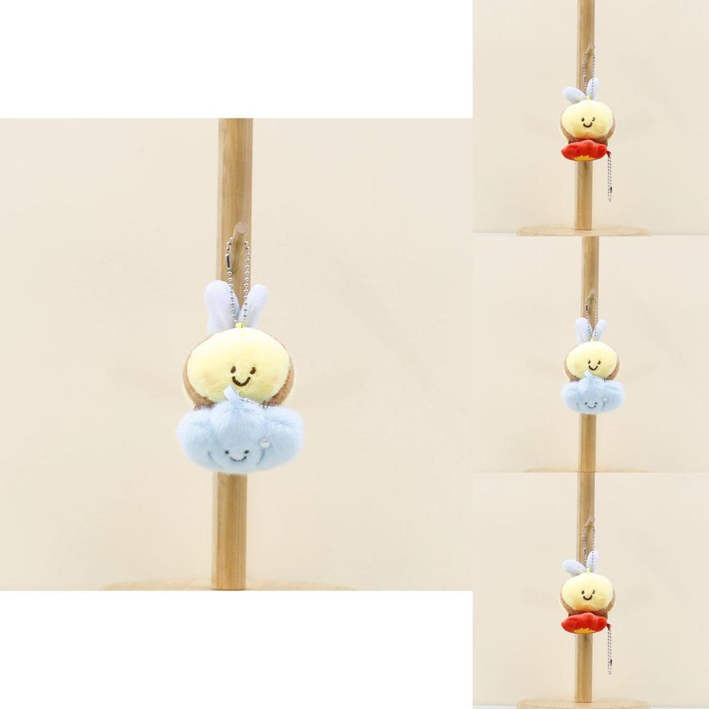 Adorable Cute Bee Plush Toy Magnet Keychain Bag Charm For Kids And Adults