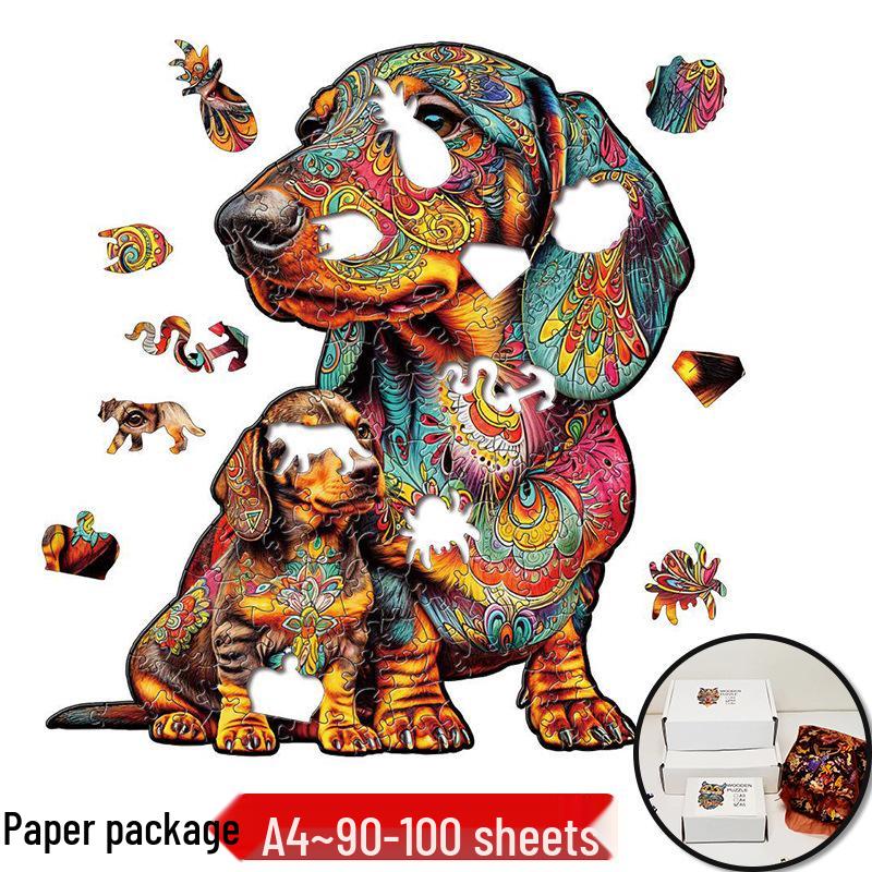 Irregular Animal Dog Penguin Wooden Puzzle in Stock