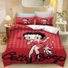 Duvet Cover Set B-BettyS Boop Bedding Set Kids Boy Girl Bedroom Decoration 2/3piece Set Single 135x200cm Double Queen Large Size
