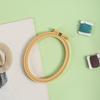 4Pieces Stitching Hoop Spring Clip Oval Shape Embroidery Hoop Stitching Embroidery Frame for Embroidery Sewing Stitching