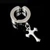 Fashion Rock Style Hypoallergenic Cross Shaped Titanium Steel Ear Clip Accessories