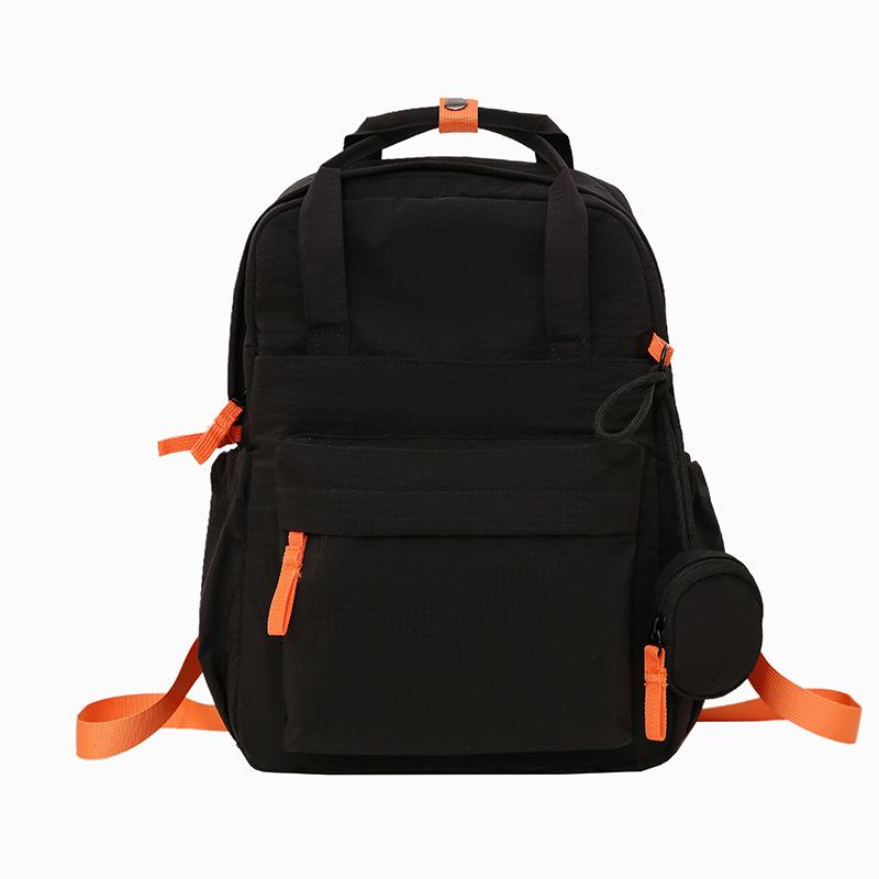 2025 Women's Fashion Textured Casual Backpack - Solid Color, Versatile for Commute & Travel