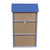 Étagère enfant GINGER HOME MONSTER – Meuble de rangement en bois bleu en forme de maison, 54x27x91,5 cm – Bibliothèque jouets