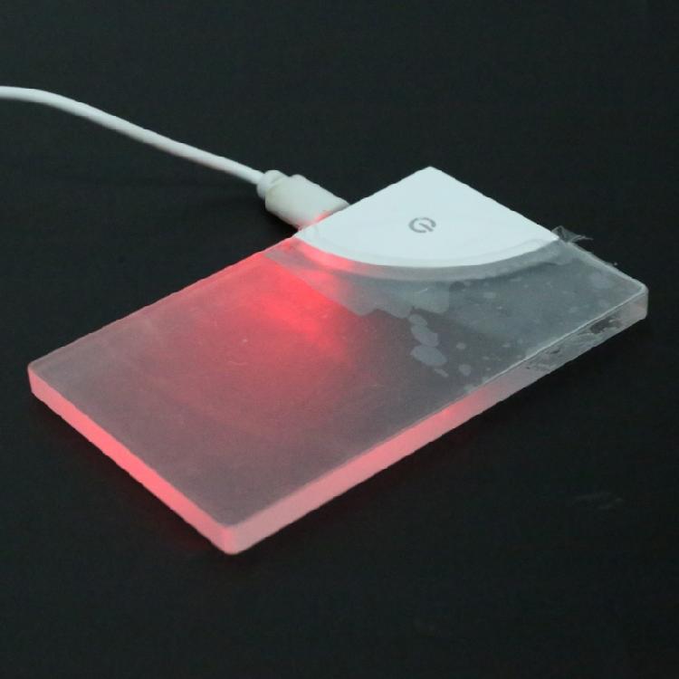 Pocket Sized LED Card Lamp Nameplate Light with Rainbow Effects for Business Professionals Transparent Name Tag Board