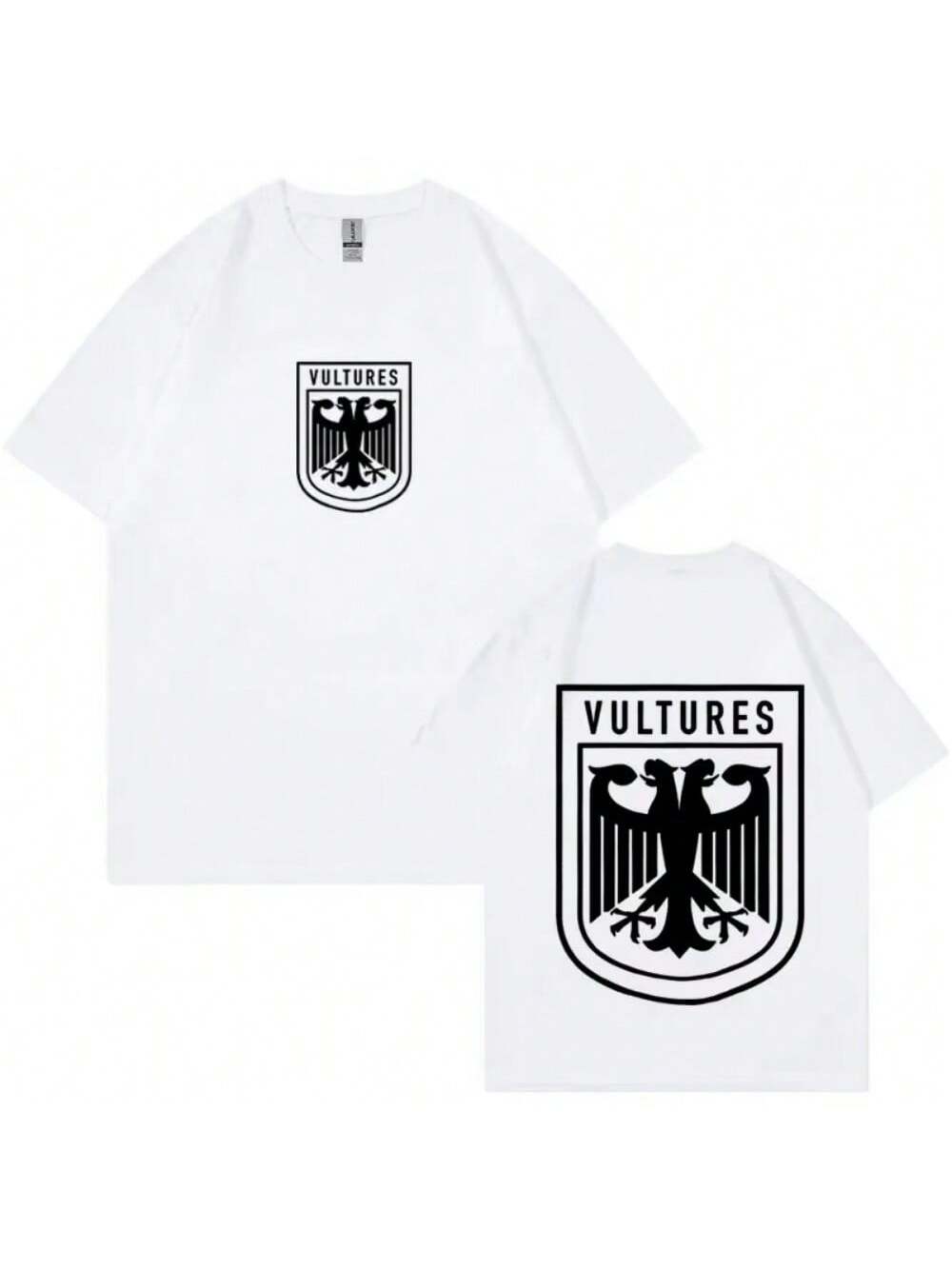 

Футболка с логотипом рэпера Vultures для мужчин и женщин, хип-хоп мода, винтажные футболки, повседневная хлопковая футболка оверсайз, уличная одежда XXXXXL чёрный