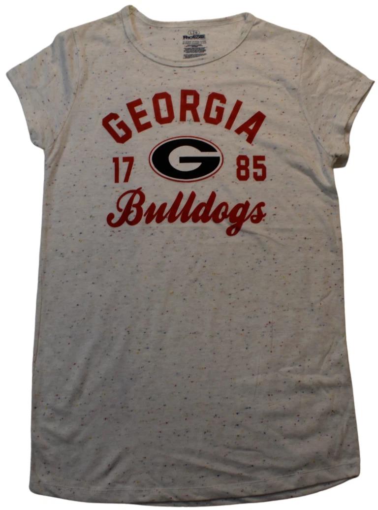 

Pro Edge Juniors Georgia Bulldogs 1785 Speckled White Shirt New L, XL M