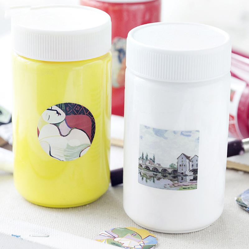 46pcs Art Gallery Stickers Set Mini Painting Drawing Sticker Adhesive Diary Letter Gift Seal A6422